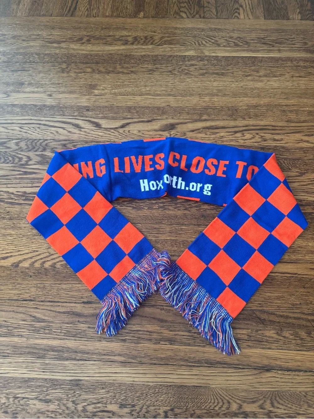 FC CINCINNATI SOCCER SCARF Bleed Orange & Blue Knit Scarf.